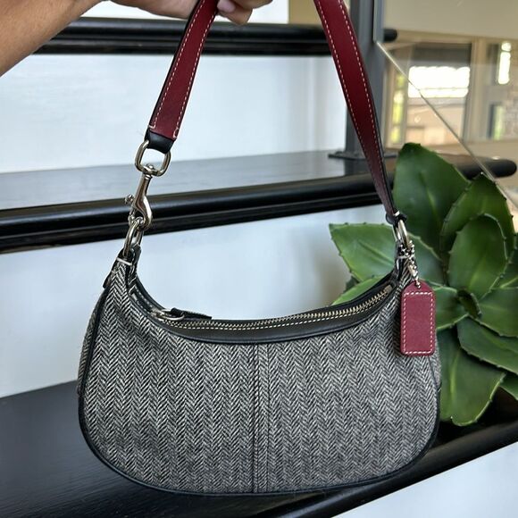 ◎y2k◎ Vintage COACH Tweed ハンドバッグ リボン 肩掛 ◎y2k◎ Vintage COACH Tweed ハンドバッグ リボン 肩掛 - メルカリ